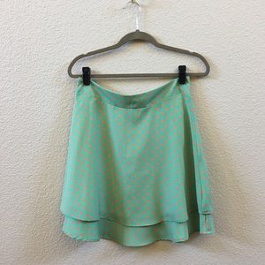 NWT Francesca’s aline print mini skirt with zipper